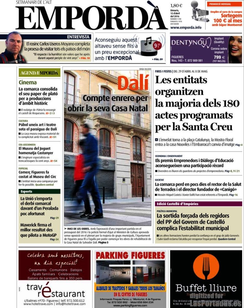 imatge portada Setmanari de l'Alt Empordà