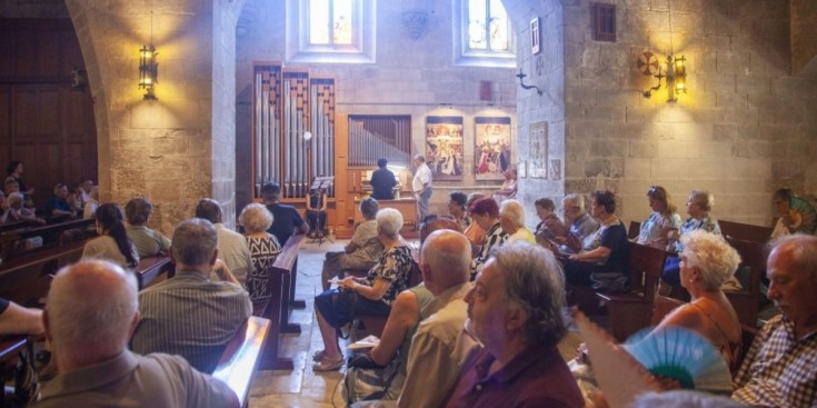Imatge del concert que va encetar la temporada a l’església de Santa Maria de Verdú.
