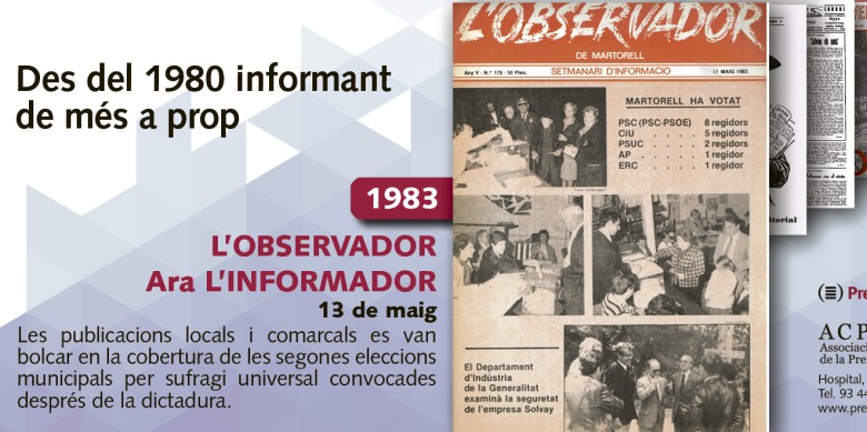 L'Observador de Martorell al maig de 1983