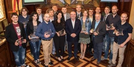 Els guardonats en acabar la cerimònia