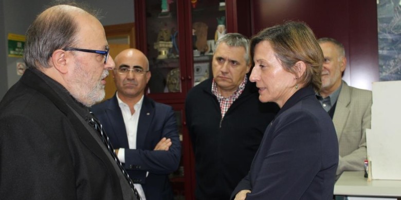 Carme Forcadell i Francesc Fàbregas a El Vallenc