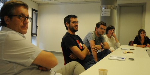 D'esquerra a dreta, Enric Badia, Isaac Vilalta, Abel Gallardo, Estefania Escolà i Núria Bacadit