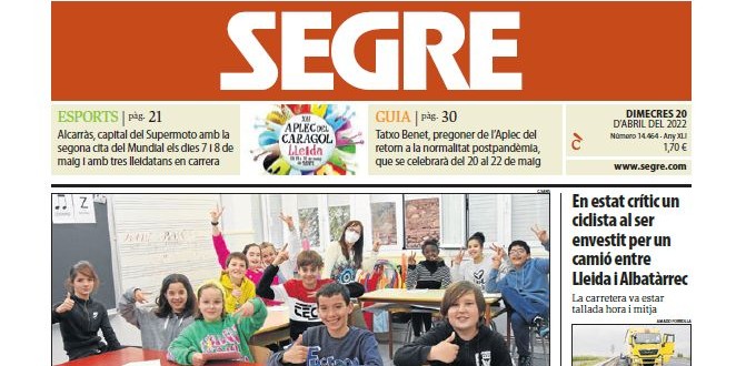 Una portada de Segre
