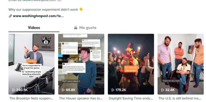 El compte del Washington Post a TikTok