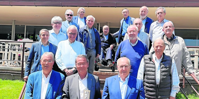 Trobada al Club Tenis Lleida amb Santiago Costa, esquerra, i Robert Serentill, dreta.
