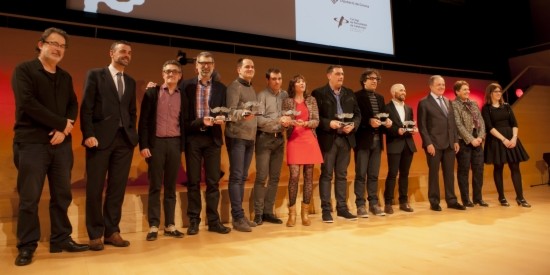 Una imatge dels premiats