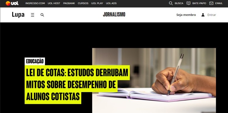 Una captura de la web de l'agència del Brasil.