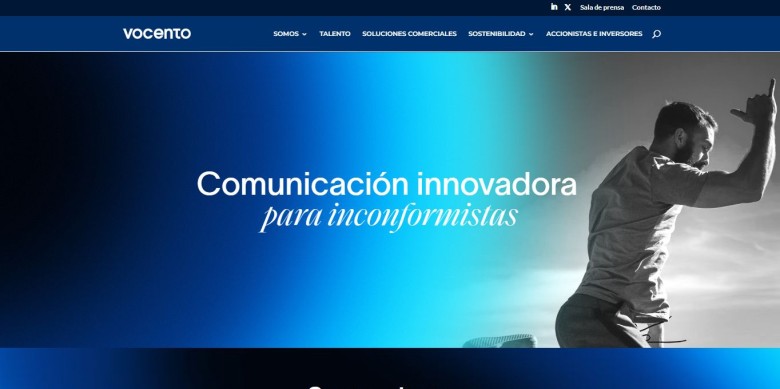 Una captura del web de Vocento.