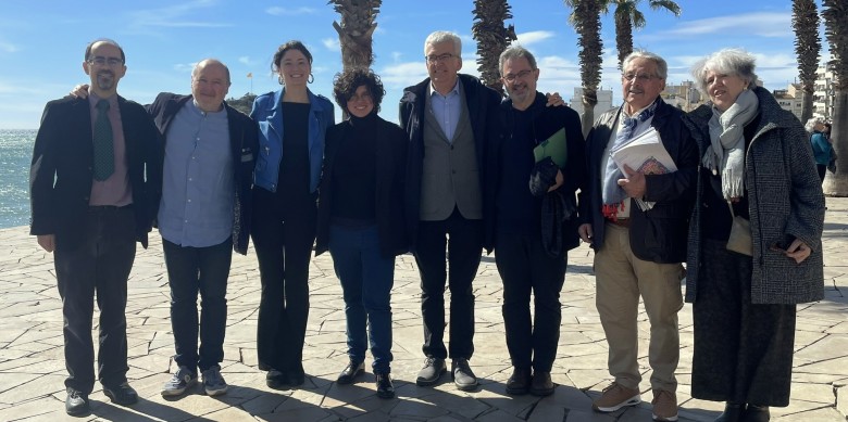 D'esquerra a dreta: David Moré, Jaume Capsada, Mireia Pagès, Clara Ballart, Xavier Farré, Carles Batlle, Salvador Roca i M. Mercè Roca