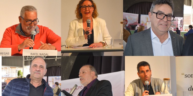 D'esquerra a dreta: Rafel Nadal, Núria de José, Jordi del Río, Antoni Villas, Francesc Fàbregas i Ramon Berengué