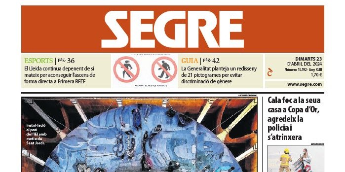 Un fragment d'una portada de 'Segre'.