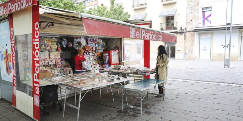 El quiosc de la plaça de la Corona en una imatge de divendres passat | Griselda Escrigas