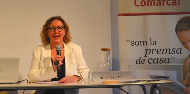 Núria de José en la darrera convenció de l'ACPC celebrada a Juneda en què va participar com a ponent. Foto: ACPC