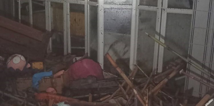 Així ha quedat la redacció de la revista a Paiporta. Foto: Camacuc // Comunicació 21