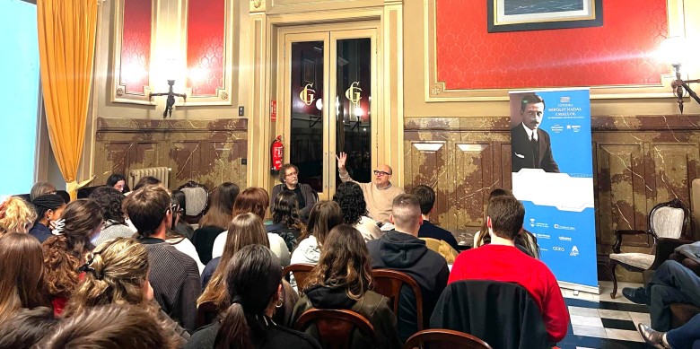 Una imatge de la conferència de Ramon Besa a la Universitat de Girona. Foto: Càtedra Hipòlit Nadal i Mallol de l'UdG