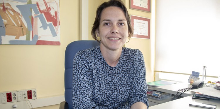Laia Pedrós fotografiada a la seu de Nova Tàrrega. Foto: Pau Lores.