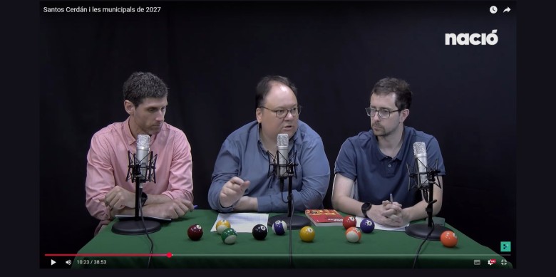 Un fotograma de la darrera vídeo tertúlia Snooker de Nació. 