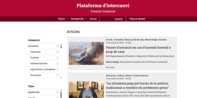 La interfície de la plataforma té un ús intuïtiu i fàcil per als navegants.