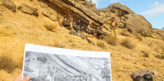 Recreació d’una imatge de Robert Capa en l’edició del 2023. / SEGRE