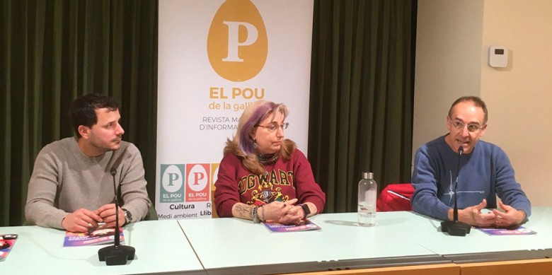 Una imatge dels ponents durant la presentació del darrer número d'El Pou de la Gallina al Casino de Manresa. Foto: El Pou de la Gallina