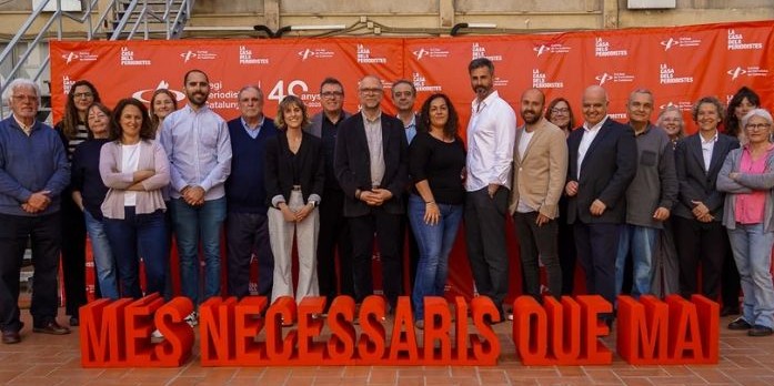 La nova junta de govern del Col·legi de Periodistes de Catalunya.