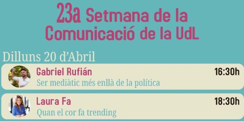 El programa comença el dilluns 20 d'abril a la tarda.