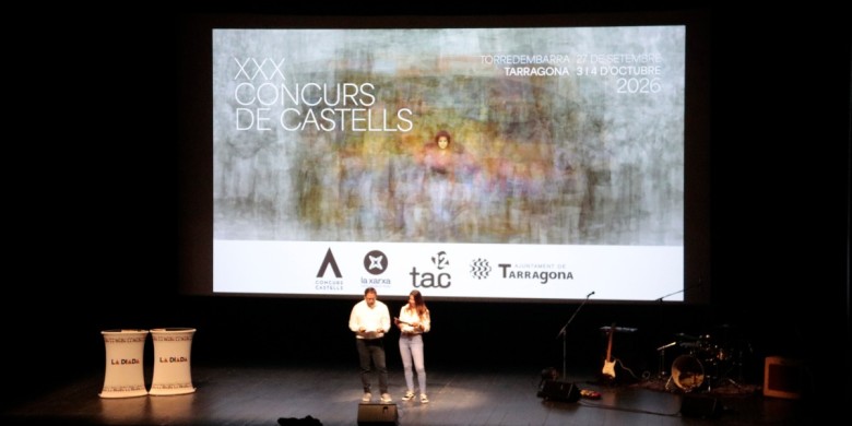 El moment de la presentació del cartell del 30è Concurs de Castells
