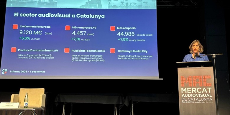 La vicepresidenta del CAC, Laura Pinyol, presenta l’informe corresponent al 2025 al Mercat Audiovisual de Catalunya
