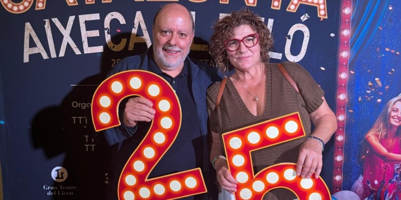 El president de l’ACPC, Francesc Fàbregas, al photocall de la Gala el dilluns durant la presentació.